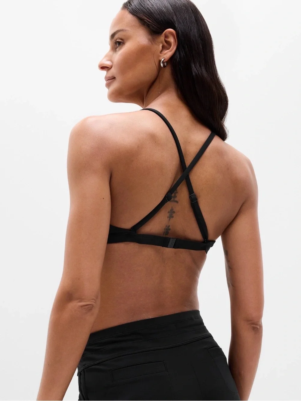 NWT Athleta Triangle Bikini Black Top Sz Medium (#845289)